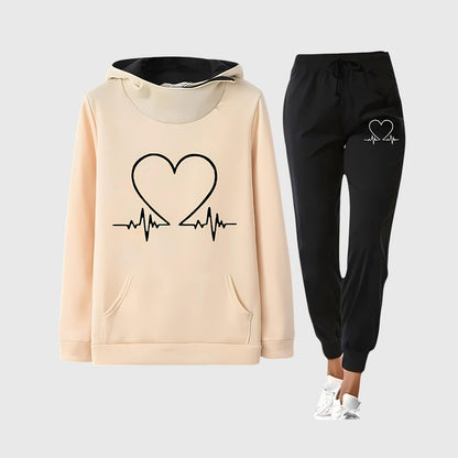 Bettina | Conjunto Deportivo Cómodo con Diseño de Corazón para Mujer