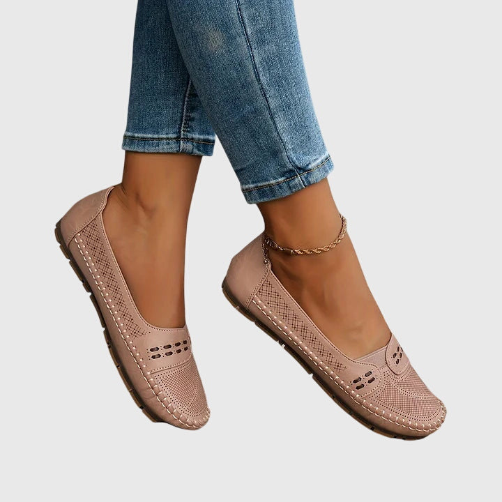 Zapatos ortopédicos tipo mocasín con plantilla ergonómica y suela flexible para mujer, cómodos y versátiles para uso diario o trabajo