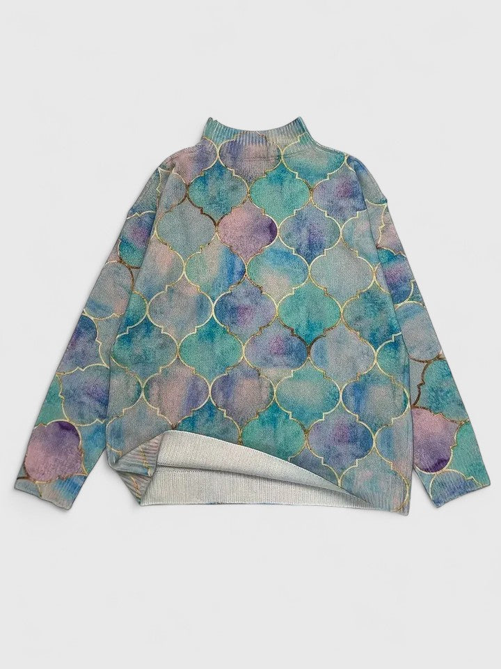 Selah | Jersey de Punto Grueso con Estampado Brillante para Mujer