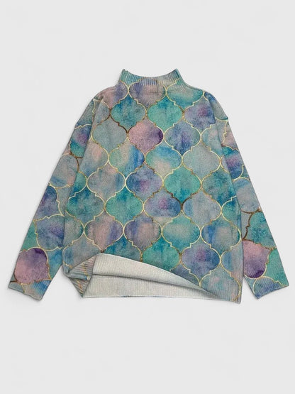 Selah | Jersey de Punto Grueso con Estampado Brillante para Mujer