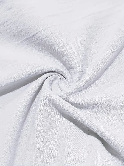 Pantalones anchos de lino con cordón para hombre - fresco y elegante
