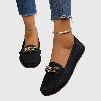 Loafers ortopédicos femeninos con plantilla acolchada y suela antideslizante, versátiles y confortables para caminar