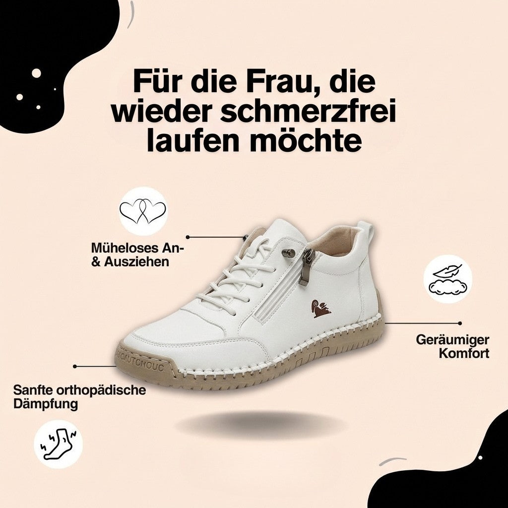 Zapatillas ortopédicas femeninas con cremallera, ligeras y cómodas