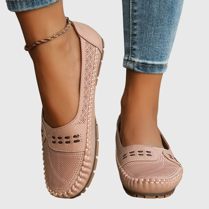 Zapatos ortopédicos tipo mocasín con plantilla ergonómica y suela flexible para mujer, cómodos y versátiles para uso diario o trabajo