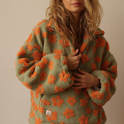 Daisy | Jersey de Punto Polar con Estilo Boho y Estampado Floral para Mujer