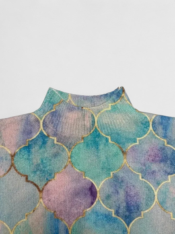 Selah | Jersey de Punto Grueso con Estampado Brillante para Mujer