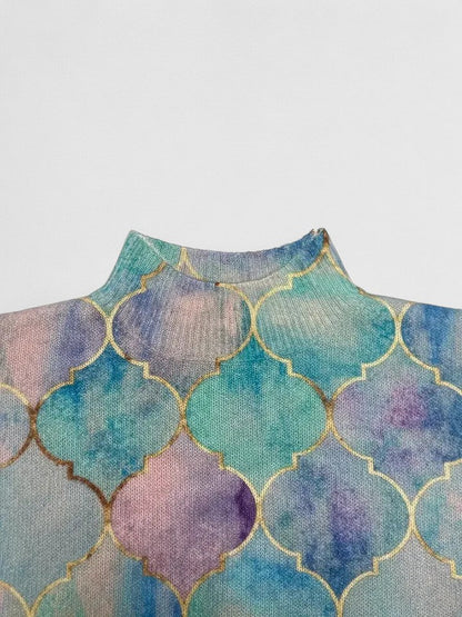 Selah | Jersey de Punto Grueso con Estampado Brillante para Mujer