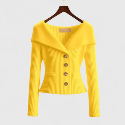 Blazer de punto elegante para mujer, cómodo y versátil para oficina