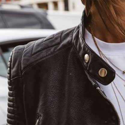 Elegante chaqueta de cuero para mujer – Cuero auténtico de alta calidad