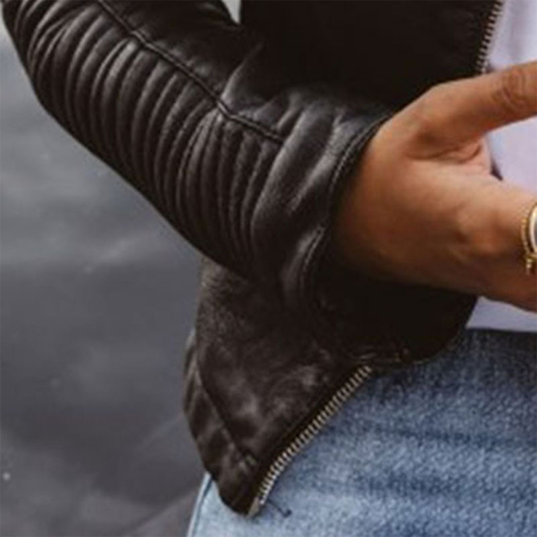 Elegante chaqueta de cuero para mujer – Cuero auténtico de alta calidad
