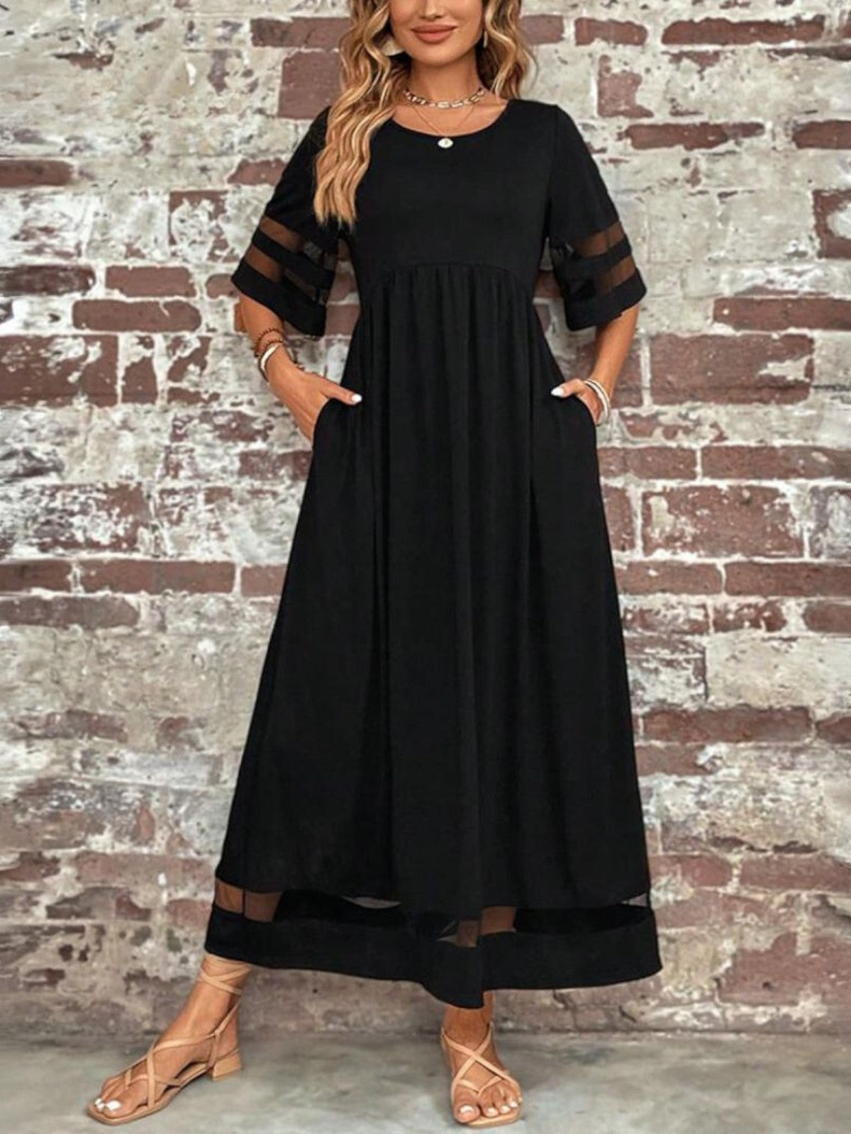 Vestido Elegante Con Cobertura favorecedora Para Mujer - Estilo Chic