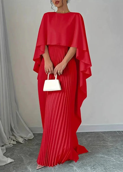 Vestido Invitada Plisado con Gorro Maxi II | Estilo Elegante