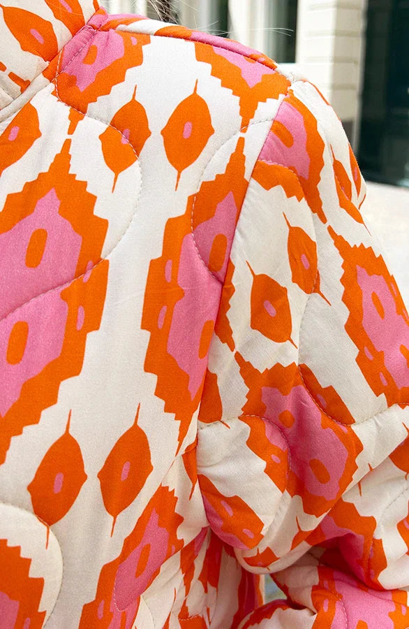 Tara | Chaqueta Bomber Boho Estampado Artístico Verano