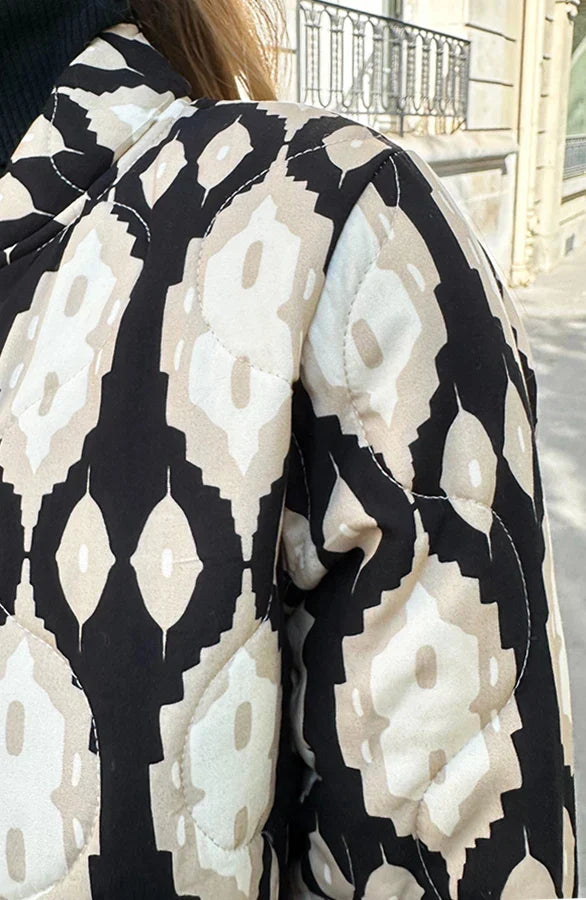 Tara | Chaqueta Bomber Boho Estampado Artístico Verano