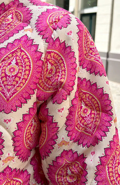 Tara | Chaqueta Bomber Boho Estampado Artístico Verano
