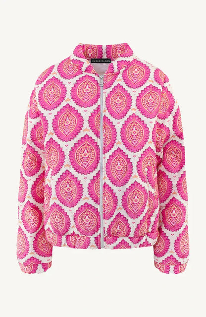 Tara | Chaqueta Bomber Boho Estampado Artístico Verano