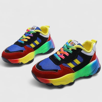 Zapatillas ortopédicas multicolor con suela ergonómica y diseño transpirable para mujer