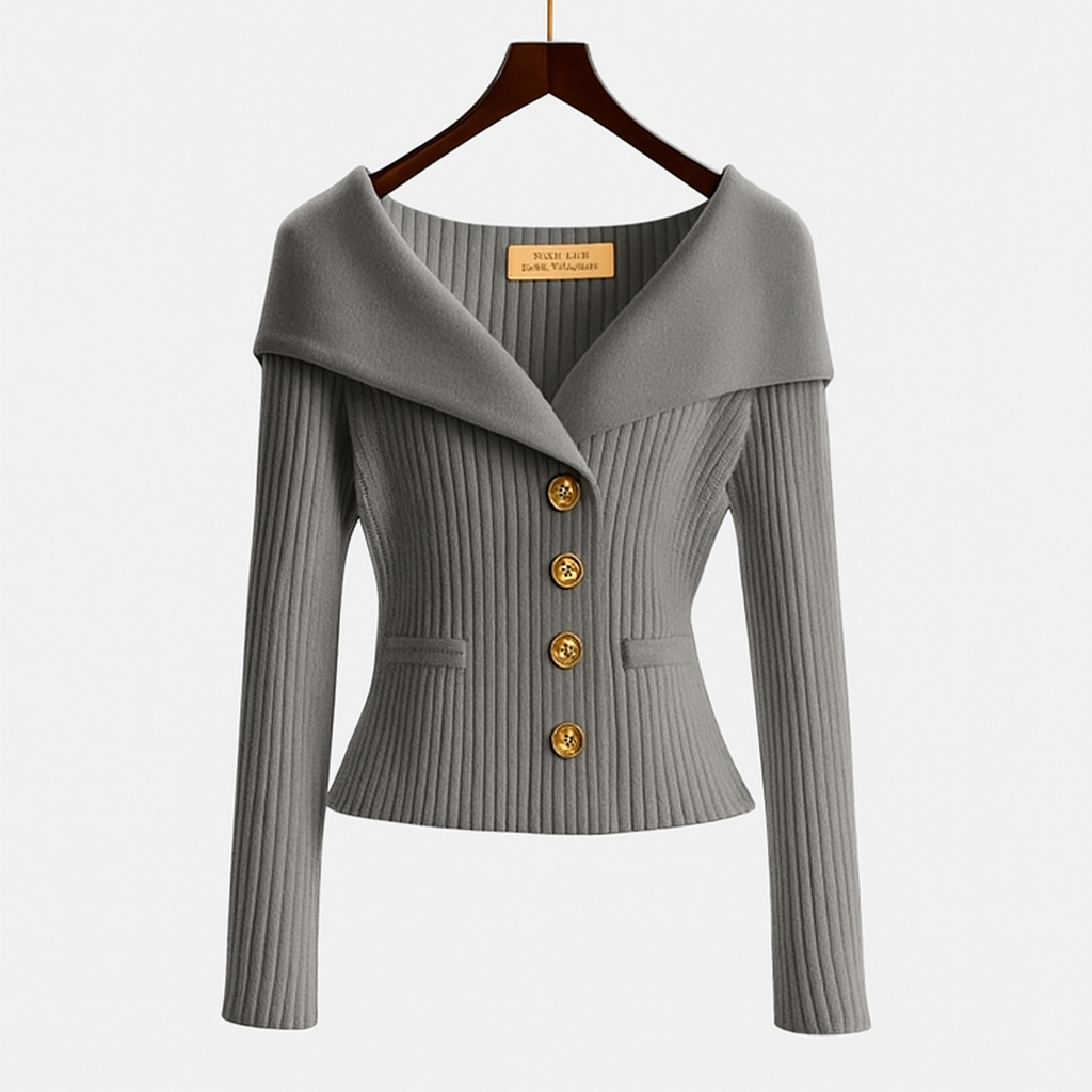 Blazer de punto elegante para mujer, cómodo y versátil para oficina