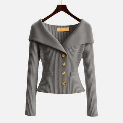 Blazer de punto elegante para mujer, cómodo y versátil para oficina