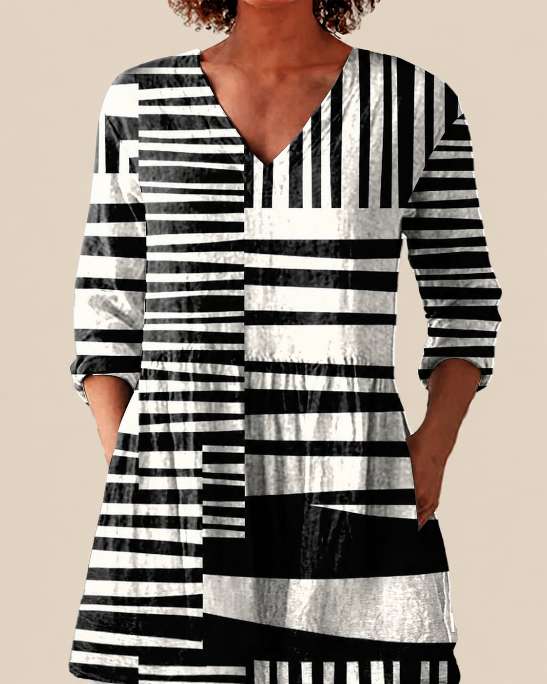 Quinn | Blusa Larga con Estampado Expressivo para Mujer