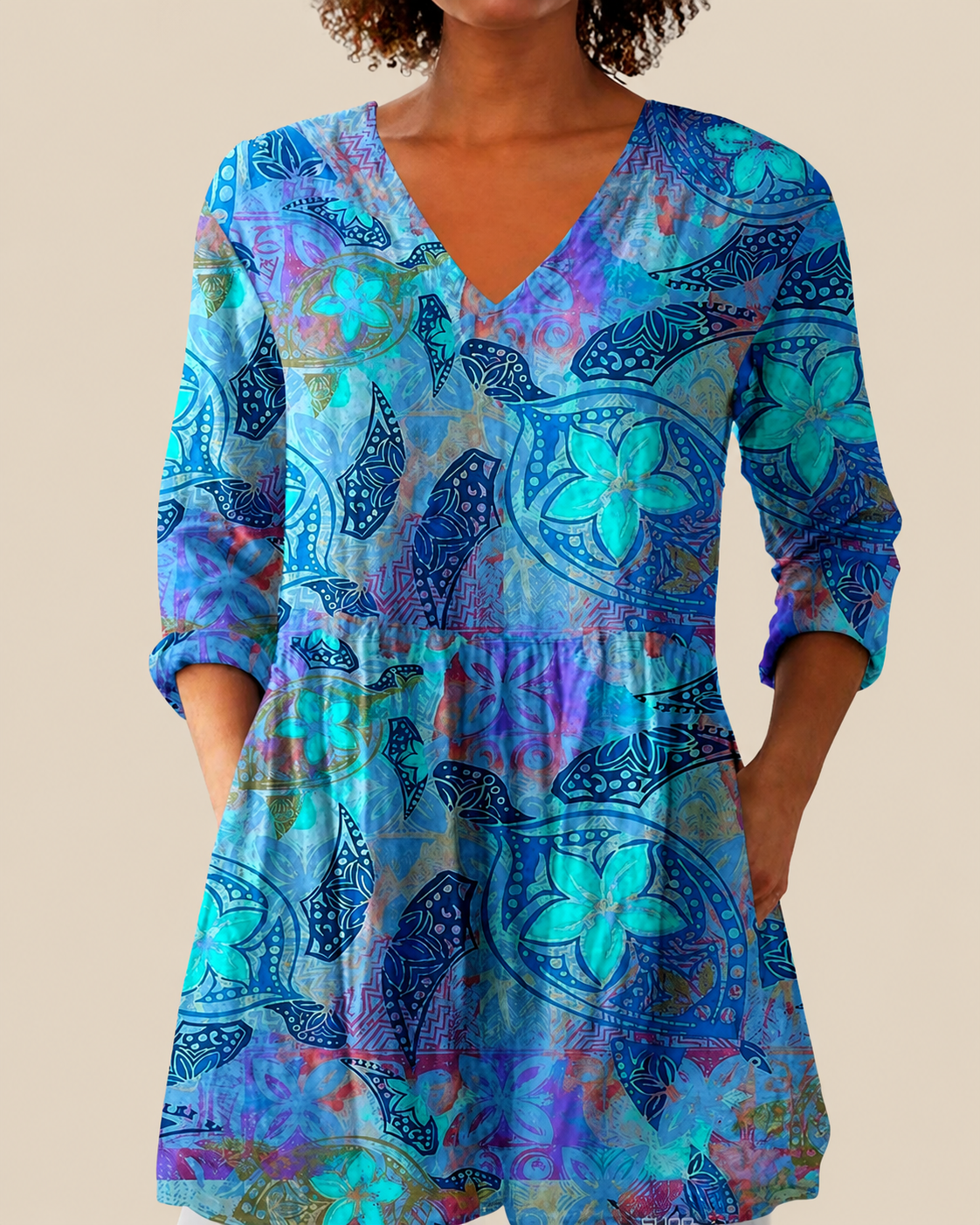 Riley | Blusa Larga con Estampado Expressivo para Mujer