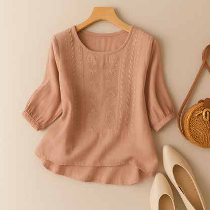 Blusa Relajada Floral Para Mujer - Estilo Desenfadado