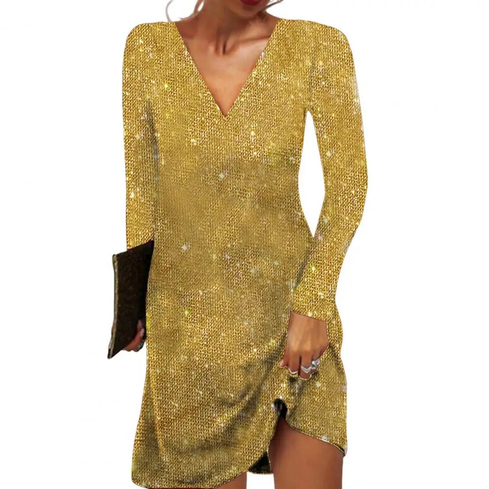 Elegante vestido cruzado para mujer con escote en V, corte favorecedor y diseño sofisticado