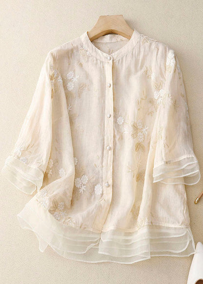 Blusa Chic Con Acentos Florales Para Mujer - Elegancia Moderna