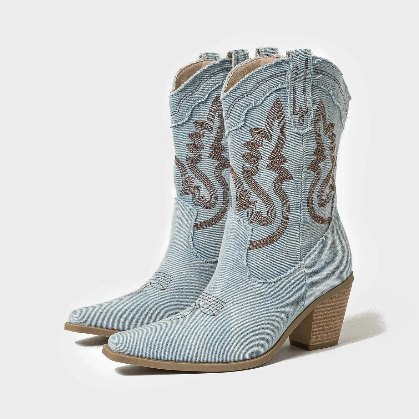 Dames Cowboylaarzen van Denim Donkerblauw