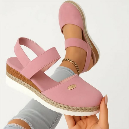 Sandalias elegantes y cómodas con suela ligera para mujer, versátiles para verano o diario