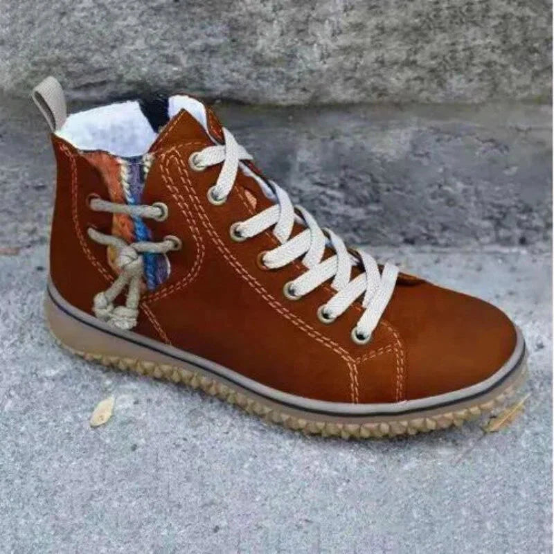 Botas casuales vintage para mujer, sofisticadas y cómodas para otoño