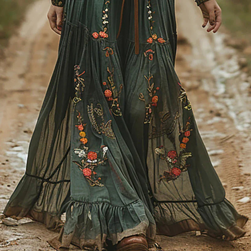 Vestido Maxi Floral Bohemio Para Mujer - Estilo boho