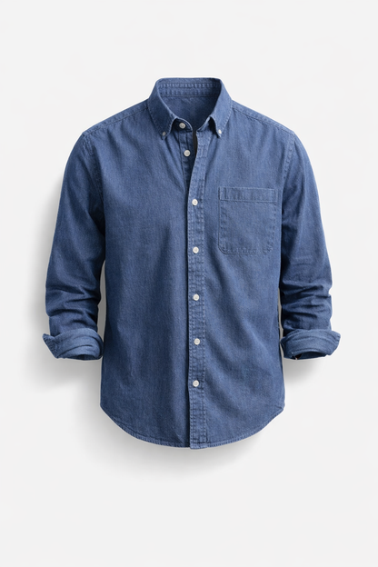 Camisa de lino con botones para hombre - fresca y elegante