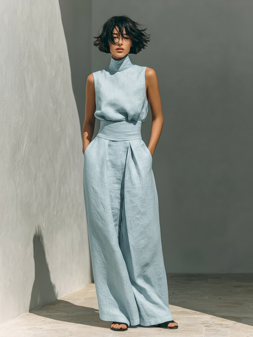 Conjunto de dos piezas para mujer, minimalista y versátil
