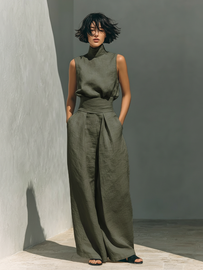 Conjunto de dos piezas para mujer, minimalista y versátil