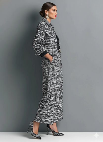 Conjunto de chaqueta de manga larga y pantalones informales, cómodo y moderno para el uso diario
