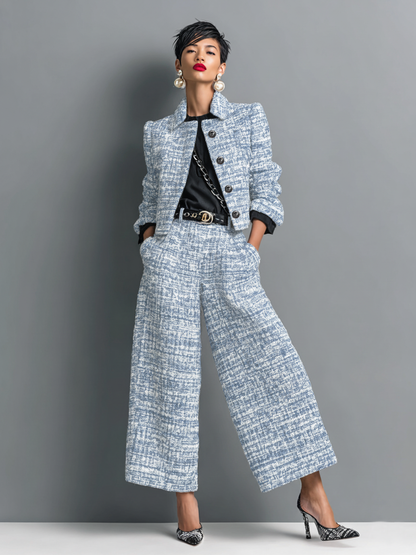 Conjunto de chaqueta de manga larga y pantalones informales, cómodo y moderno para el uso diario