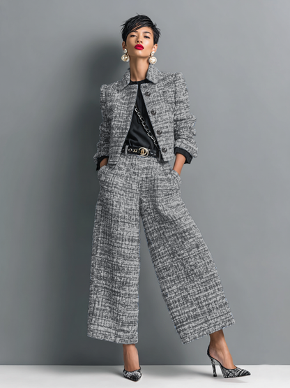 Conjunto de chaqueta de manga larga y pantalones informales, cómodo y moderno para el uso diario