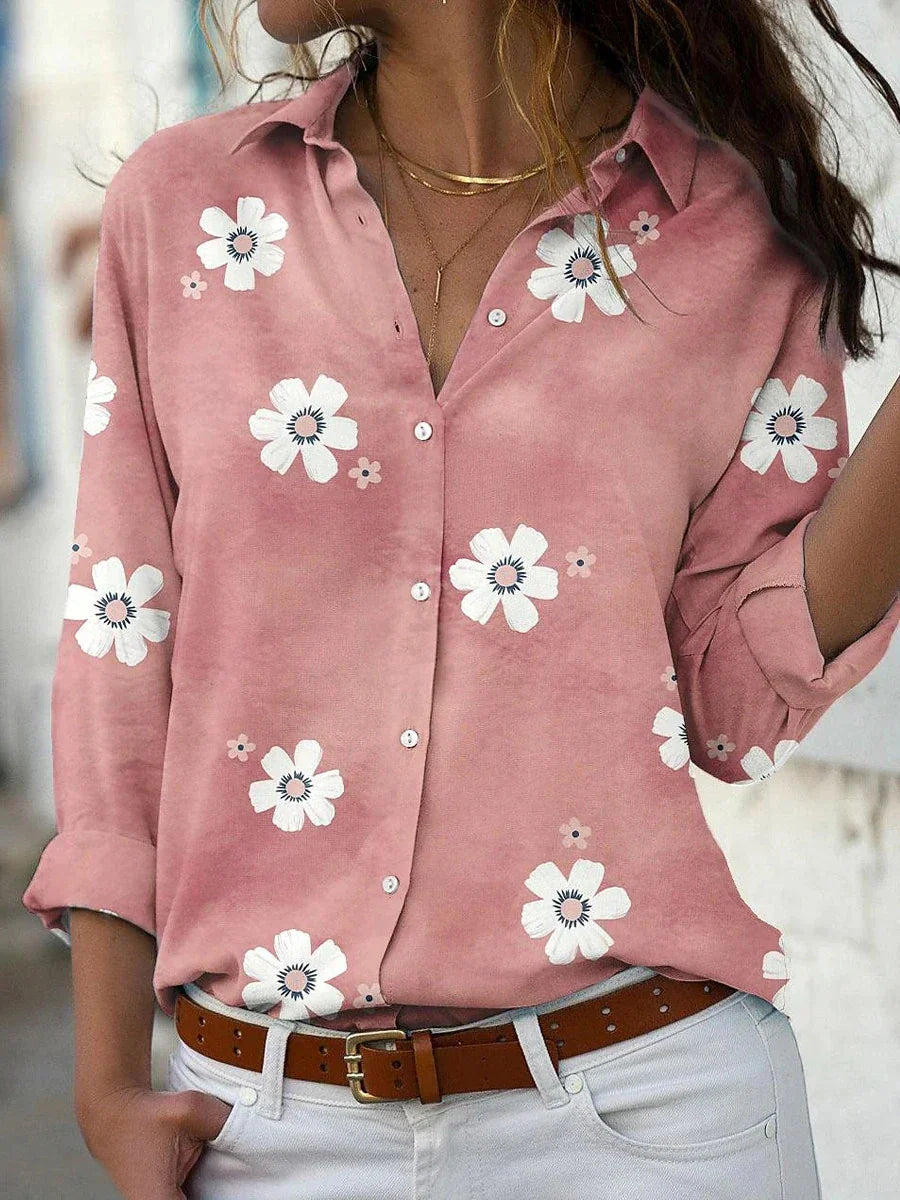 Blusa Con Estampado Floral Femenina Y Delicada