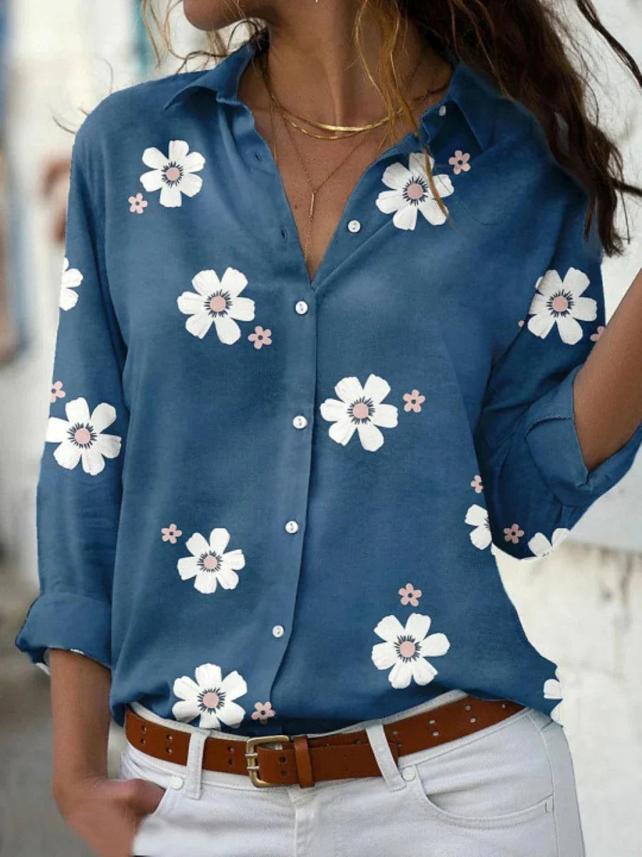 Blusa Con Estampado Floral Femenina Y Delicada
