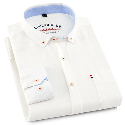Camisa de lino con botones frontales para hombre, tejido ligero y transpirable, ideal para verano o vacaciones
