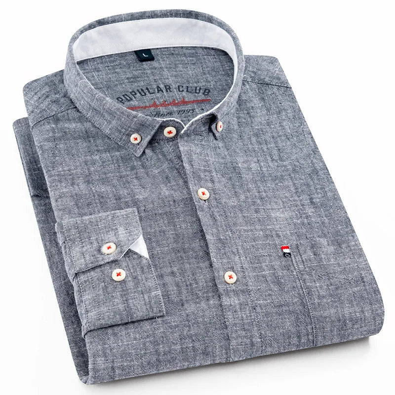 Camisa de lino con botones frontales para hombre, tejido ligero y transpirable, ideal para verano o vacaciones