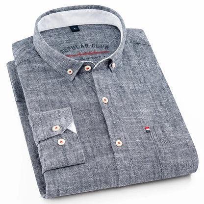 Camisa de lino con botones frontales para hombre, tejido ligero y transpirable, ideal para verano o vacaciones