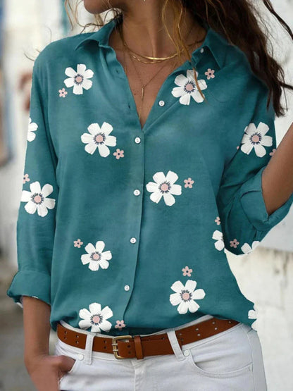 Blusa Con Estampado Floral Femenina Y Delicada