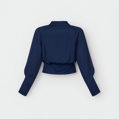 Camisa chic con mangas abullonadas, elegante y ideal para ocasiones especiales