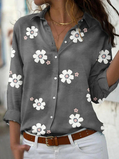 Blusa Con Estampado Floral Femenina Y Delicada
