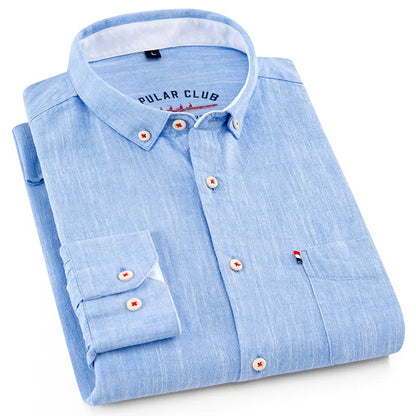Camisa de lino con botones frontales para hombre, tejido ligero y transpirable, ideal para verano o vacaciones