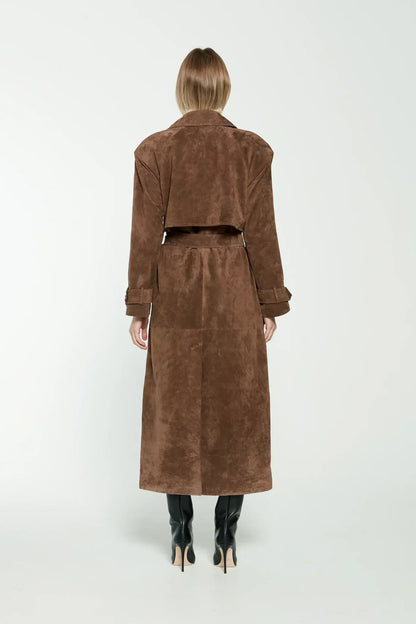 Ante | Cazadora de Ante Elegante Clásica Oficina Estilo