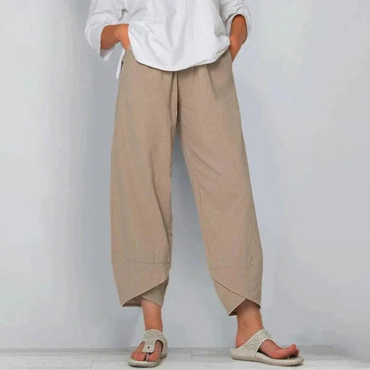 Pantalones De Verano Chic Para Mujer - Algodón Y Lino