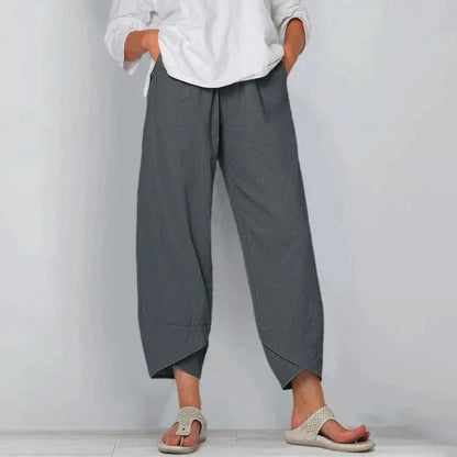 Pantalones De Verano Chic Para Mujer - Algodón Y Lino